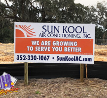 Sun Kool Construction Sign