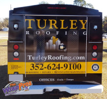Turley Roofing Utility Van Back