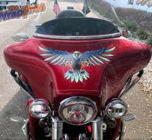 American Flag Eagle Motorcycle Decal