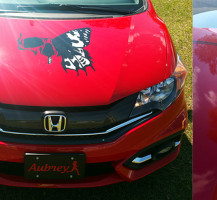 Red Civic Hood, Mirrors & Tag