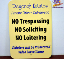 Regency Estates Parking Sign
