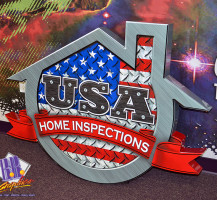 USA Home Inspections 3-D Metal Sign