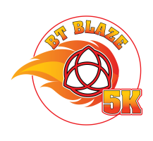 Blessed Trinity Blaze 5K Logo Design