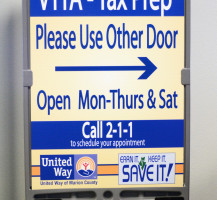 United Way Tax Services Sign