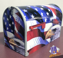 American Flag & Eagle Mailbox Wrap