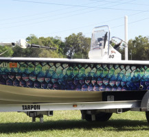 Rainbow Fish Scale Boat Wrap