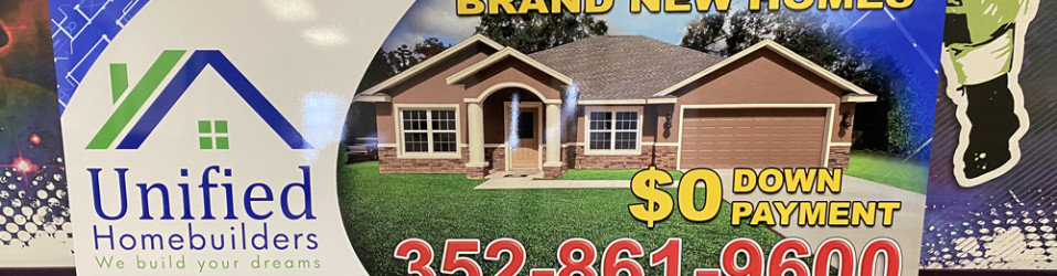 Unified  Homebuilders Sign