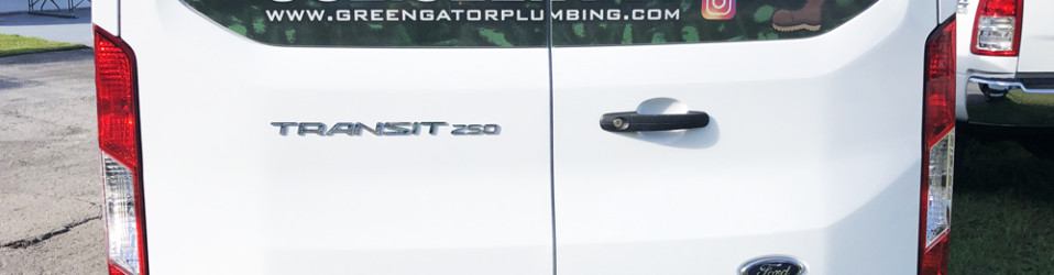 Green Gator Plumbing Back Windshield