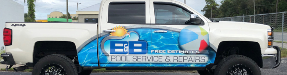 B & B Pools Truck – Side