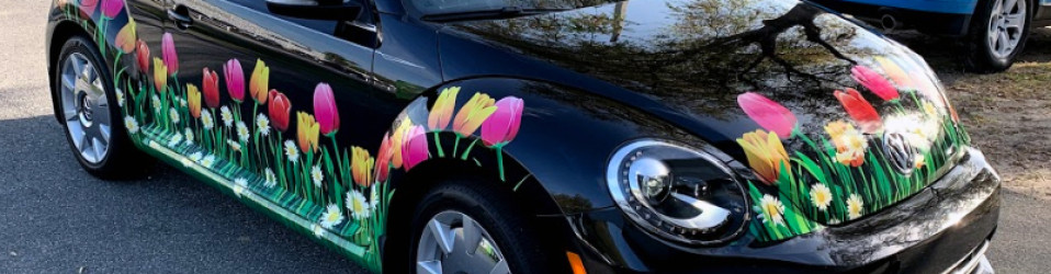 VW Bug Flower Wrap