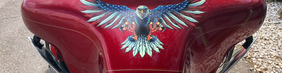 American Flag Eagle Motorcycle Decal
