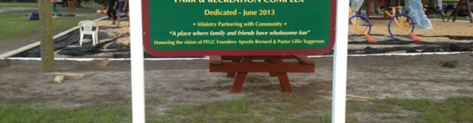 PFGC Park Sign
