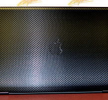 Black Carbon Fiber Macbook Wrap