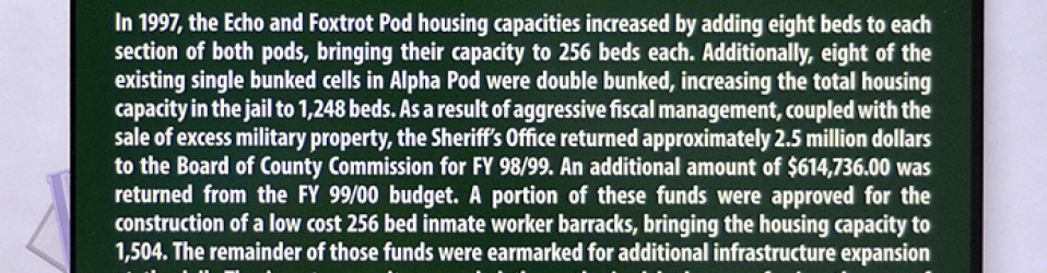 MCSO Mobile Jail Cell PVC Sign