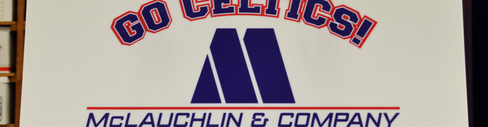 Trinity Catholic High School McLauchin & Company Sponsor Sign