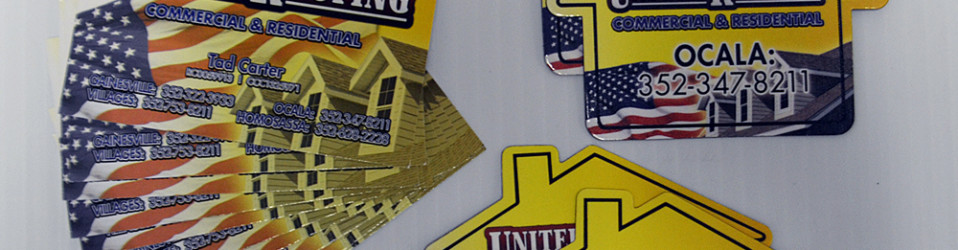 United Roofing Magnets & Business Cards