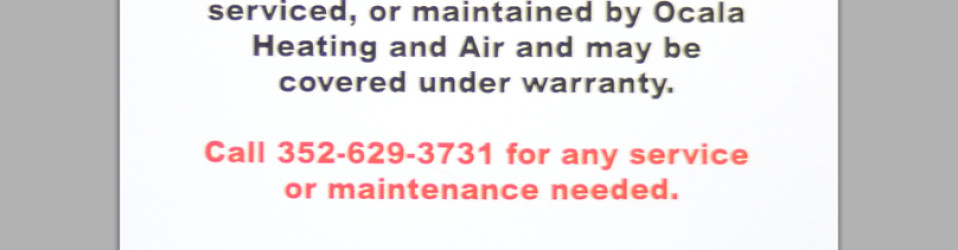 Ocala Heating and Air Conditioning Label Stickers