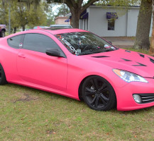Matte Pink Hyundai Genesis Color Change
