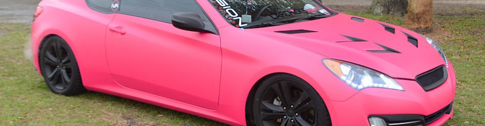 Matte Pink Hyundai Genesis Color Change