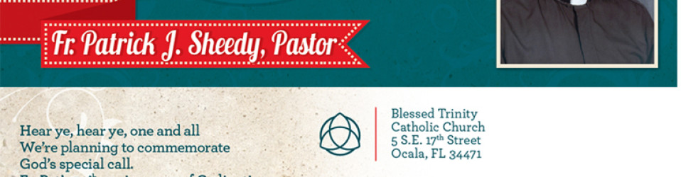 Father Pat Anniversary Save The Date Postcards