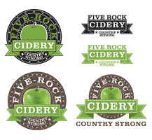 Five Rock Cidery Logo Design with (Multiple Versions)