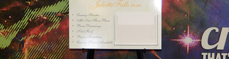 Juliette Falls Tri Stand Sign