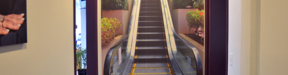 BB Graphics Escalator Hallway