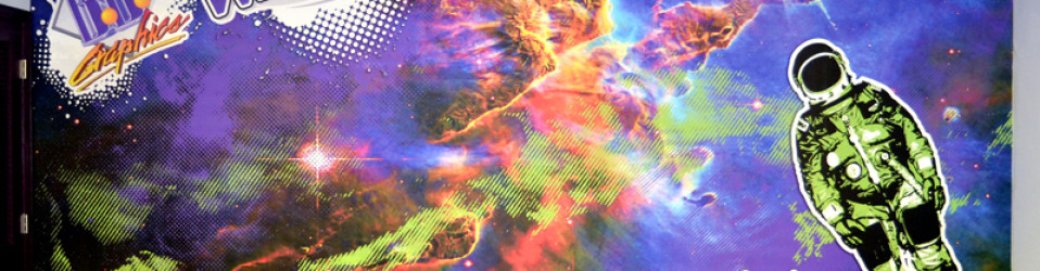 BB Graphics Design Room Astronaut Wall