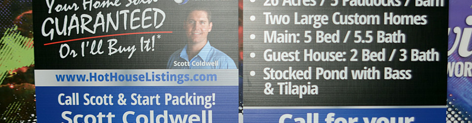 Scott Coldwell 4×4 Printed Coro Signs