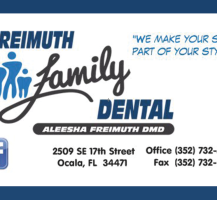TCHS Freimuth Family Dental 2014 Sponsor Banner