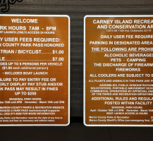 Carney Island Sign